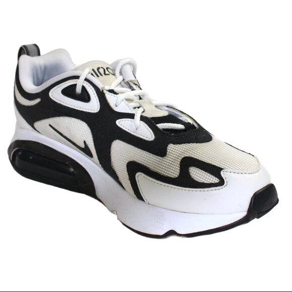Nike Air Max 200 White Anthracite Black Low Top Lace-Up Sneaker, Size 8.5 - Picture 4 of 10